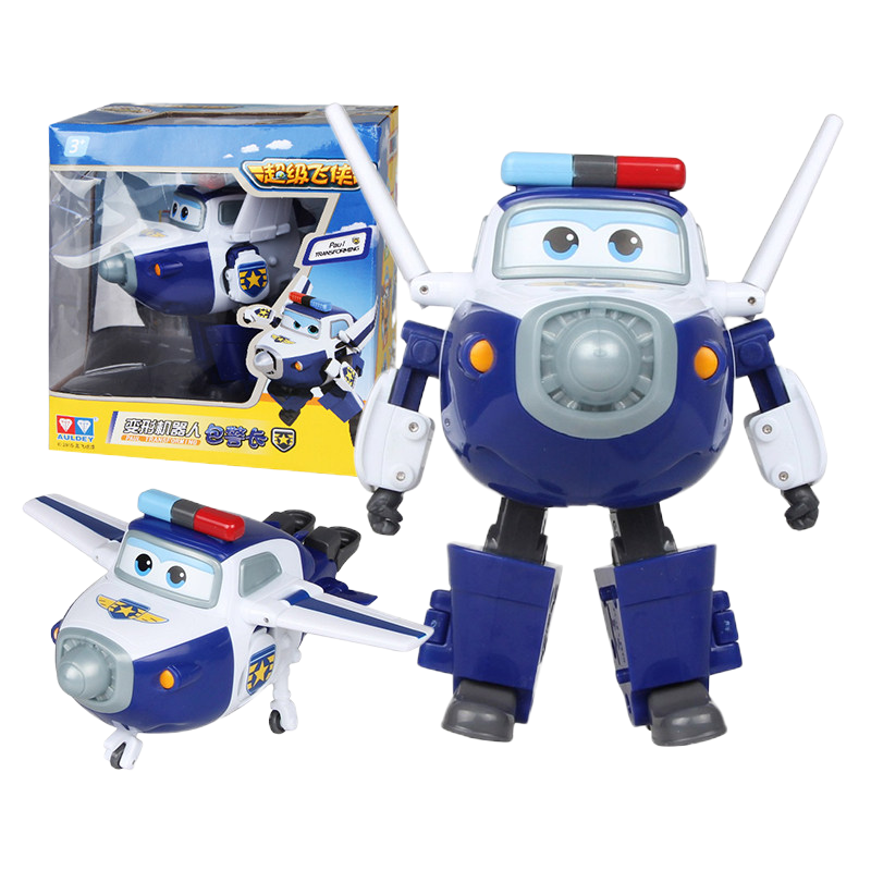 奥迪双钻 超级飞侠公仔玩偶 儿童玩具 变形机器人小飞机 乐迪 多多 酷飞 小爱 小青 卡文 胡须爷爷 包警长 变形包警长
