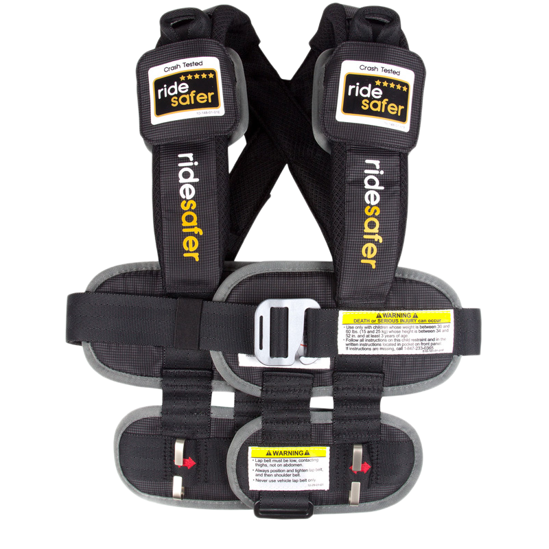 进口美国RideSafer艾适Delight儿童穿戴式便携简易安全座椅增高垫3-12岁 炫酷黑(大号) 顺丰速运
