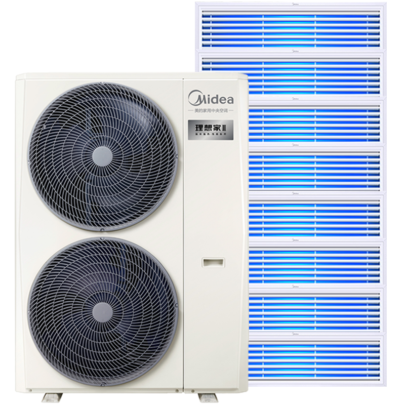 美的Midea 理想家三代(带水泵)8匹一拖八全直流变频家用中央空调多联机MJV-224W/S-E01-LXⅢ(三相电)
