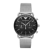 阿玛尼(EmporioArmani)手表钢制表带经典时尚休闲石英男士时尚腕表 AR11104