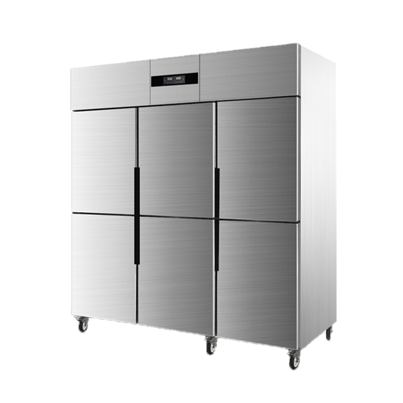 品能达 全钢全铜六门冷冻冰柜 厨房餐厅酒店冰箱 冷藏/冷冻/双温展示柜冰箱 可加紫外线消毒灯1600升大容量商用六门冰箱