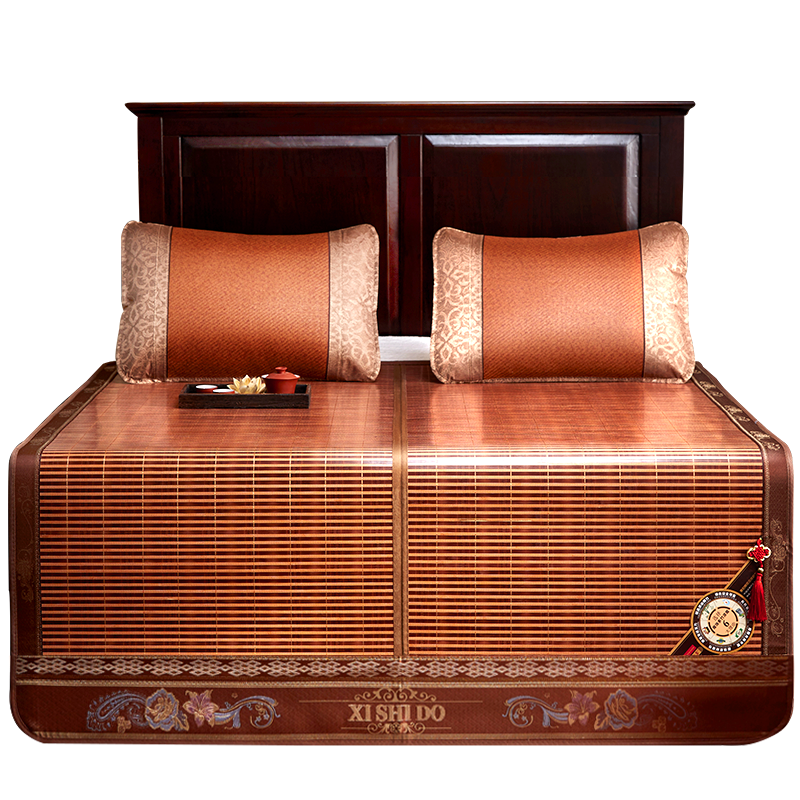 夏季竹席凉席藤席可折叠冬夏两用裸睡1.8m家用单双人草席