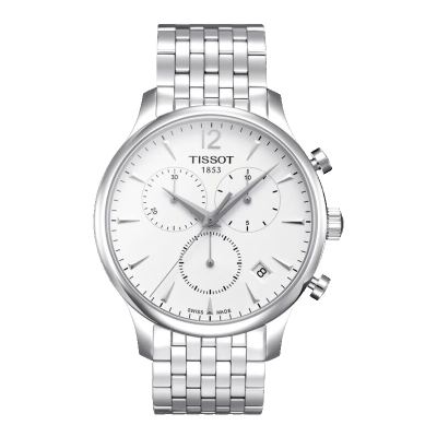 天梭(TISSOT)瑞士手表 俊雅系列钢带石英男表 休闲时尚表T063.617.1...
