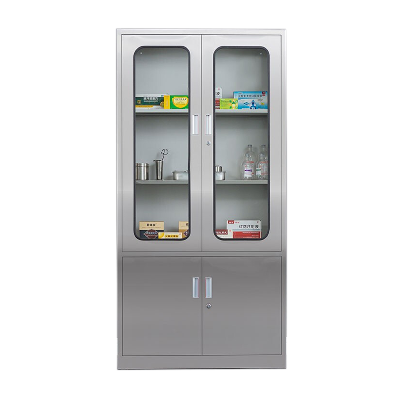 渭星室文件柜不锈钢柜子储物柜资料柜档案柜带锁文件柜304大器文件柜