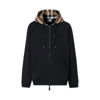 博柏利 BURBERRY 男款棉质连帽拉链卫衣开衫运动衫外套8060705