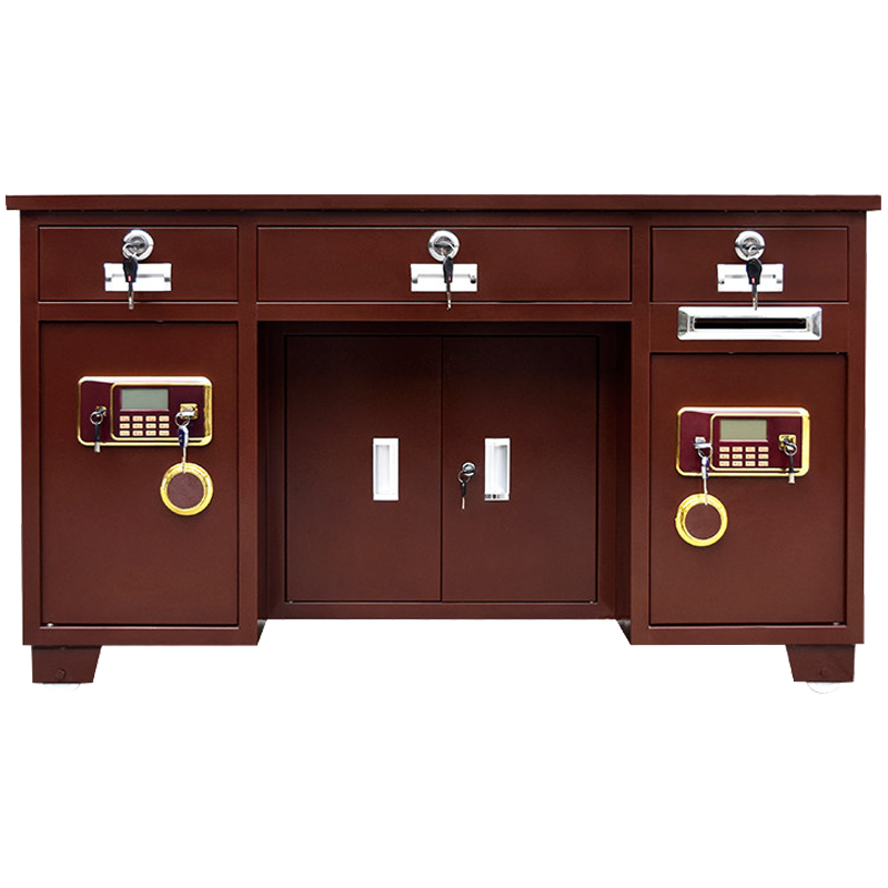 臻远 ZY-BXZ-41 办公保险柜电子密码锁双柜红古铜色1.4米可定制