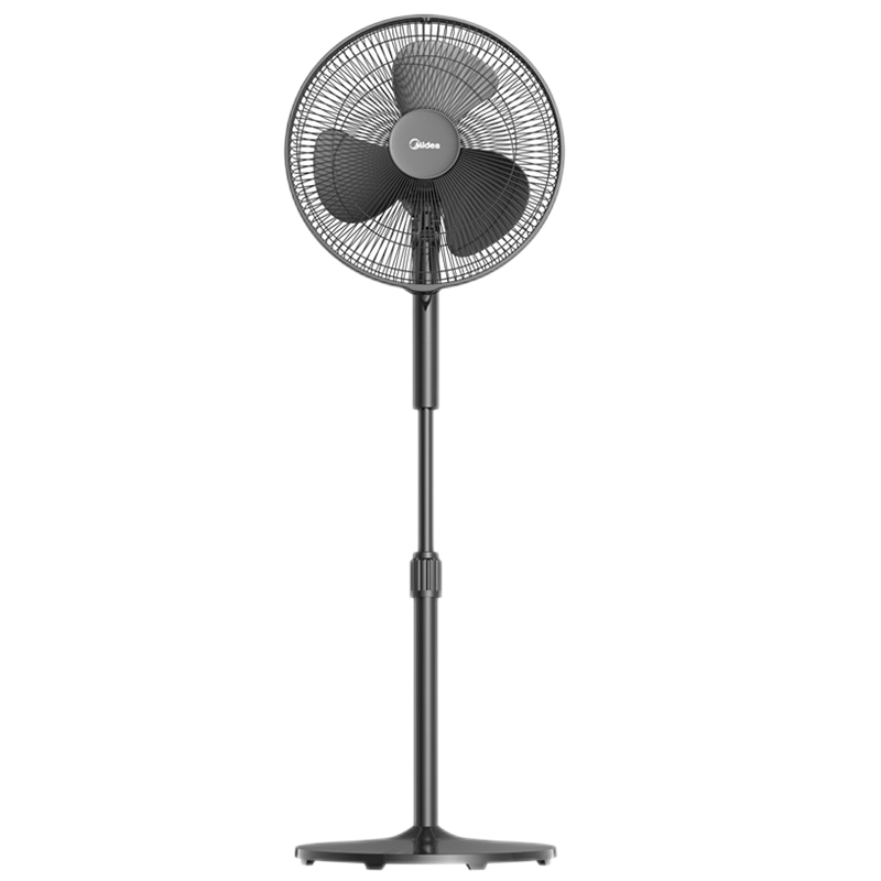 美的电风扇落地扇家用三叶立式转页扇三挡风节能立式强力摇头台式电扇FSA35WA 黑色