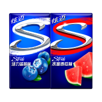 炫迈 无糖口香糖西瓜味+蓝莓味双盒装休闲解馋零食糖果(28片*2)100.8g(新老包装交替发货)