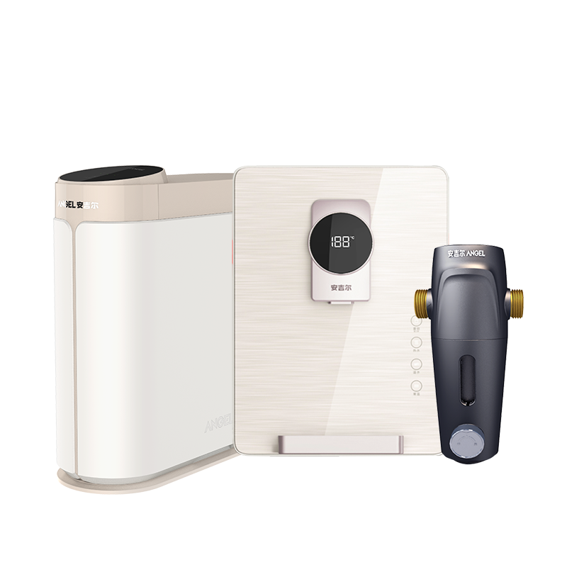 安吉尔哪吒Pro2000净水器家用前置过滤器RO反渗透净水机厨下式管线机(J2806-ROB90+3316+3218)