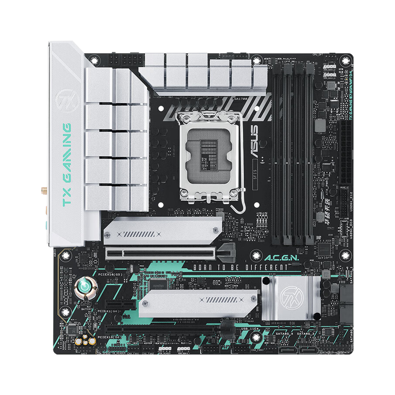 华硕(ASUS)TX GAMING B760M WIFI D4 天选主板 支持 CPU 13700K/13600KF/13400F(Intel B760/LGA 1700)