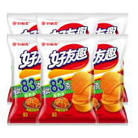 好丽友好友趣薯片休闲食品小吃解馋小零食韩国泡菜味70g*6袋
