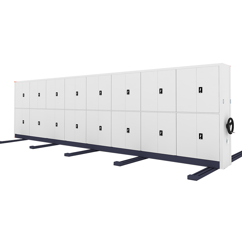 乙壬钢制档案架密集柜档案室密集架手摇式移动档案柜文件柜资料柜一列八组每立方单价