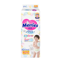 花王(MERRIES)纸尿裤XL号44片特大码腰贴式婴幼儿通用尿不湿日本进口