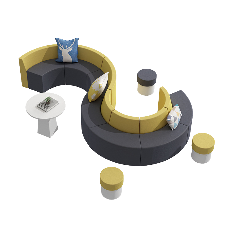 昱成晟 YCS-0103 沙发茶几组合创意沙发S型接待沙发商场休息区沙发