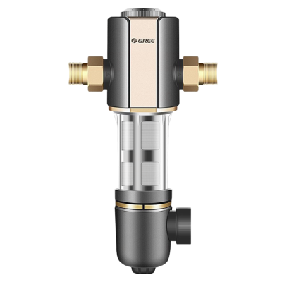 格力(GREE)前置过滤器WTE-QZBW04家用全屋自来水反冲洗净水器中央净水机高效过滤终身免换滤芯水压监控不锈钢滤网