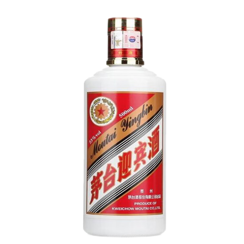 贵州茅台 茅台迎宾酒 酱香型白酒500ml 迎宾酒53度 500ml*6瓶整箱装
