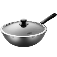 爱仕达炒锅 不粘锅32cm 少油烟炒菜锅/家用尖圆底不沾炒煎锅CL32U2Q 燃气明火专用
