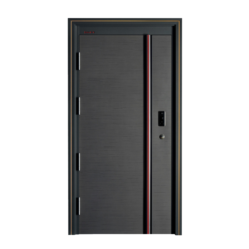 10公分锌合金精品防盗门平板门安全进户门 智能锁防盗门加工定制