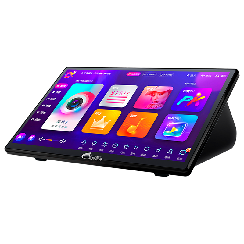 视易点歌机C16/C18/C19高清多唱魔镜系统一体机家用触摸屏卡拉OK智能语音K米评分点唱机
