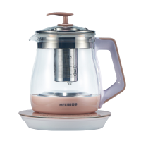 美菱养生壶家用多功能一体办公室小型不锈钢高硼硅玻璃1.8L小型保温电热水壶