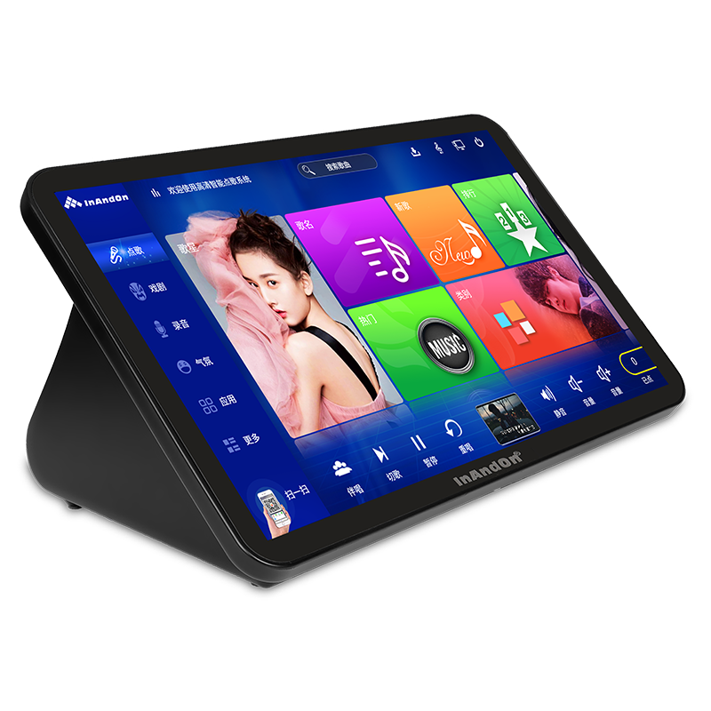 InAndOn音王新款五合一点歌机内置混响一体机家庭ktv音响套装点唱机卡拉OK点歌台