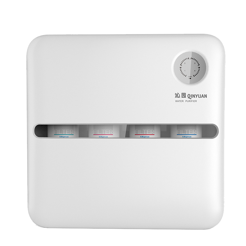 沁园双出水设计厨下式净水器自来水过滤器家用厨房直饮超滤膜不插电无废水净水机大通量 QJ-UF-401A