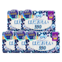 苏菲夜用卫生巾330mm*5包组合装温柔肌敏感超薄纤巧量多日用防漏姨妈巾原装进口