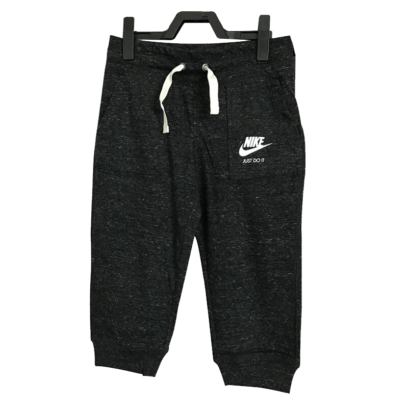 NIKE耐克中裤运动休闲针织舒适透气女童七分裤890278-010 Z