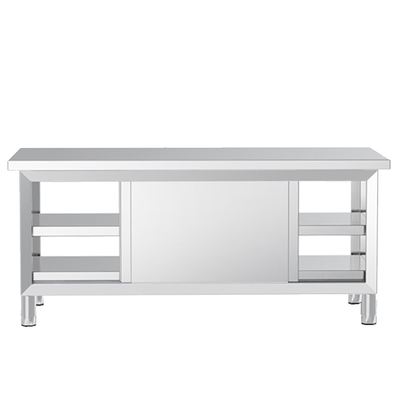 乐创(lecon)商用双通工作台 201 不锈钢打荷工作台 1500*600 LC-J-ST1506