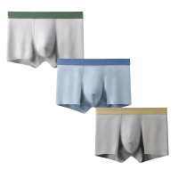 猫人60支新疆棉男士内裤吸汗透气抑菌四角裤高弹无痕平角裤短裤衩