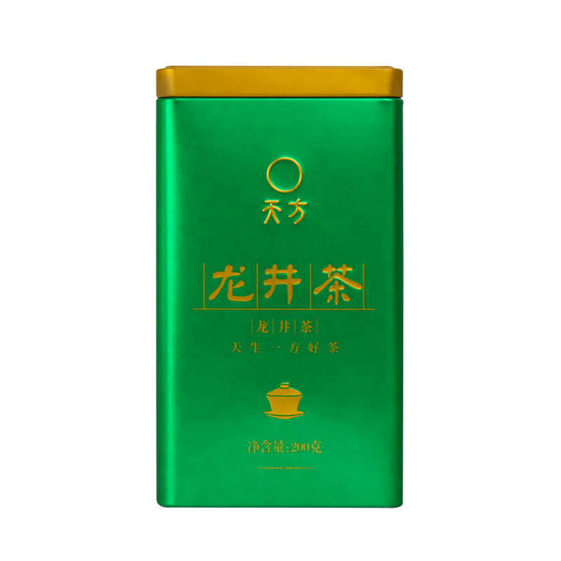 春茶安徽天方茶叶雨前龙井绿茶200g听装 龙井绿茶罐装