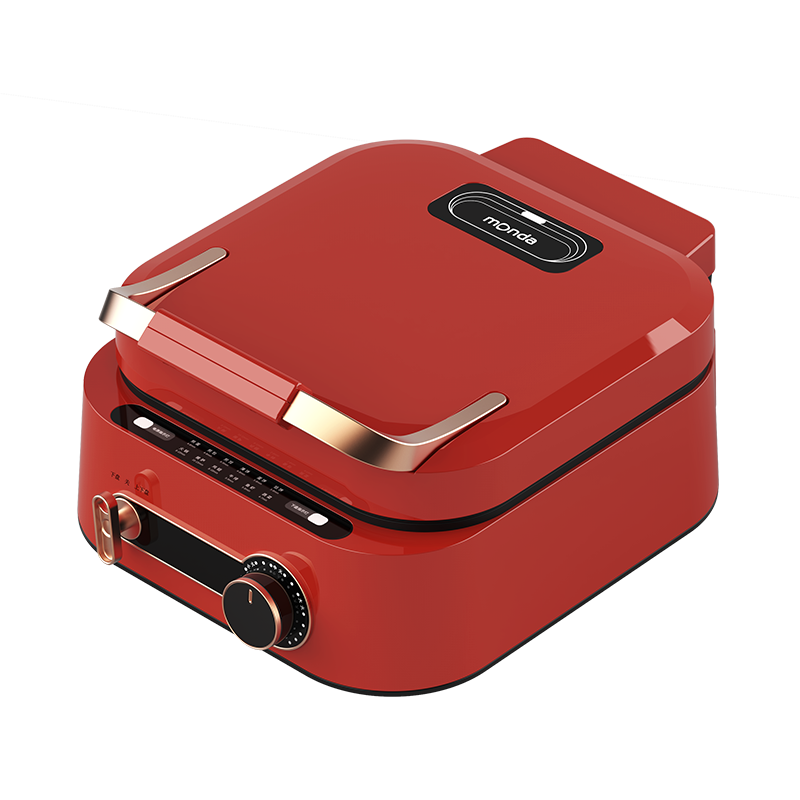 苏宁极物x蒙达家用多功能料理机煎煮烤一体无油不沾3-8人不粘锅早餐机三明治机