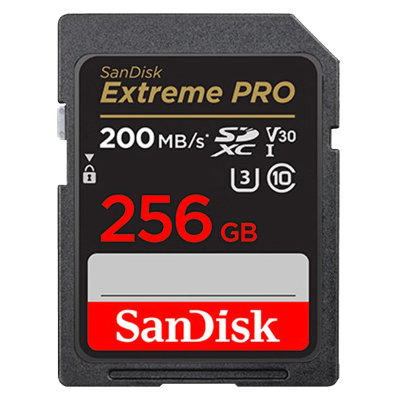 闪迪(Sandisk)256GB 至尊超速SD卡读200MB/s写90MB/s V30 U3 CLASS 10相机存储卡