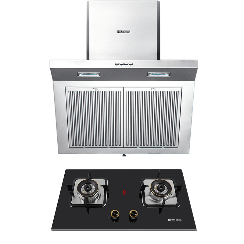 樱雪(INSE)烟灶套装燃气灶5.2KW猛火力侧吸式大吸力抽油烟机燃气灶套装H1221+Q2318B天然气