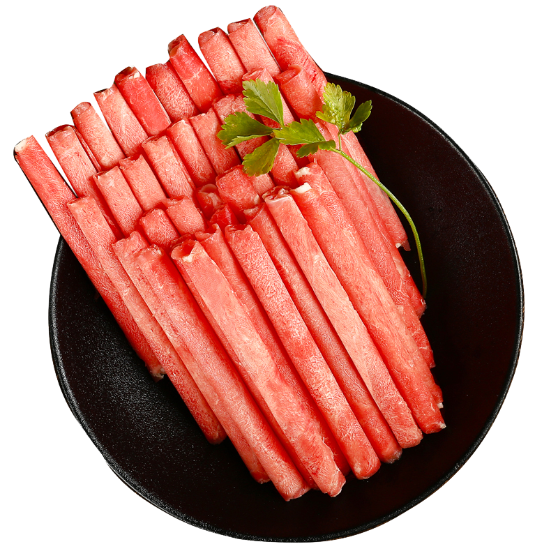 大牧汗 顺丰原切精制肥牛片2袋(480g*2) 真空装火锅食材 肥牛卷牛肉卷牛肉片