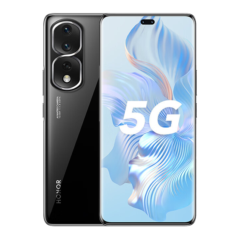 荣耀80Pro 12GB+256GB 亮黑色 1.6亿超清主摄 AI Vlog视频大师 66W超级快充 高通骁龙8+旗舰芯片 1.5K视网膜级护眼曲面屏 5G智能手机