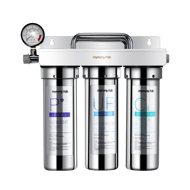 九阳(Joyoung)厨房超滤净水器家用直饮不锈钢过滤器净水机带水龙头 前置过滤器 JYW-RC180