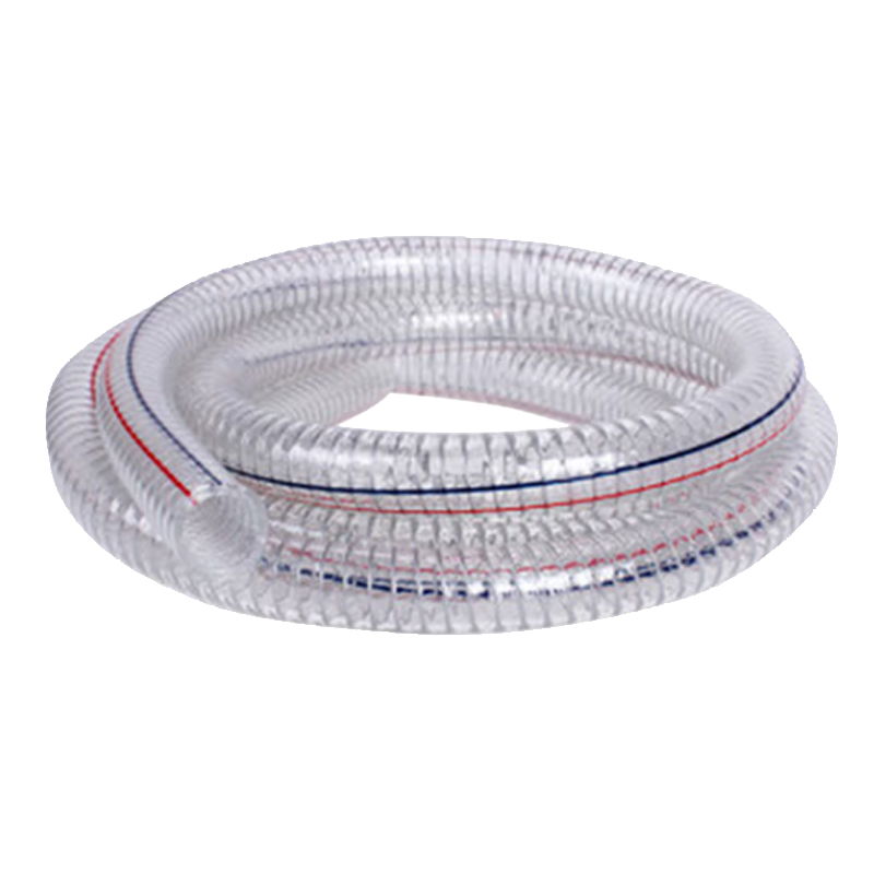 屹选工品 PVC透明钢丝软管 波纹增强水管 32mm*50米