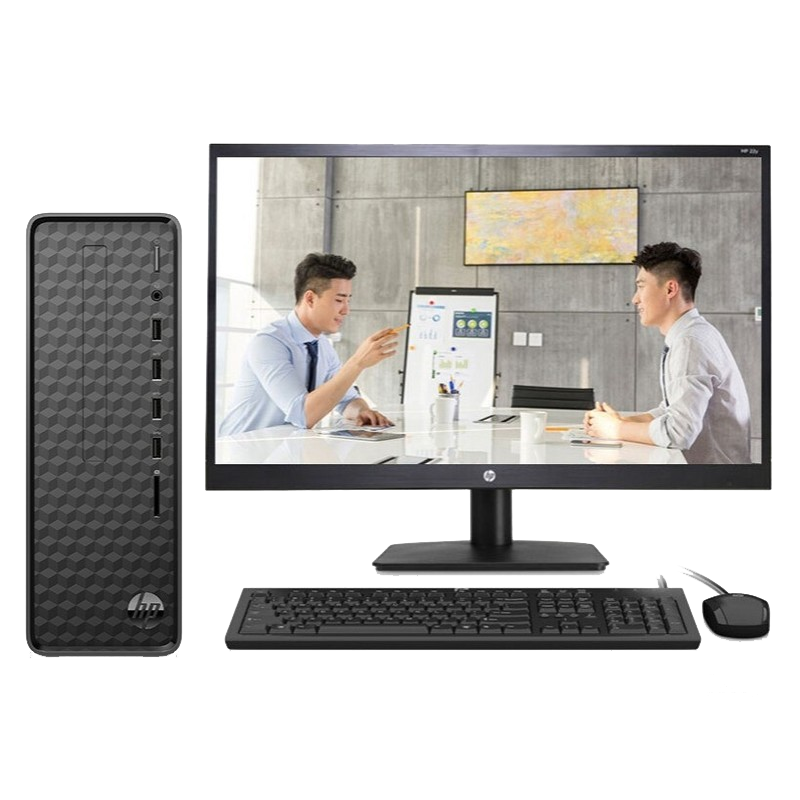 惠普HP小欧S01电脑主机 商务办公台式机(i5-12400 8G 512GSSD WiFi Win11 注册五年上门)单主机+21.5英寸显示器