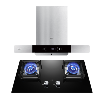 华帝烟灶套装eE001+eZ001天然气21m³瞬吸畅排 420pa风压 挥手智控 4.8kw大火力