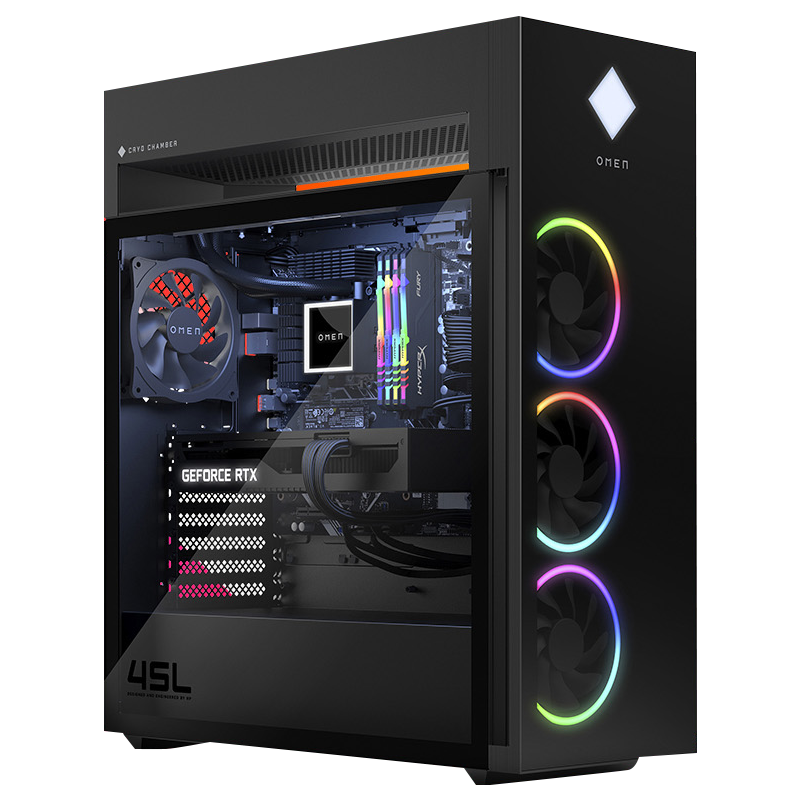 惠普HP 暗影精灵9 GT22-187rcn 水冷电竞高端台式机游戏电脑主机 i7-13700K RTX4070ti 12G显卡 32G 1TSSD 旗舰版