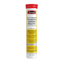 Swisse斯维诗 高浓度维生素C泡腾片60片/盒 含维D锌紫锥菊 酸甜草莓味 巩固自护力