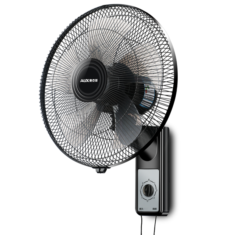 奥克斯壁扇电风扇家用电风扇餐厅挂壁电风扇强劲风力壁扇客厅风扇 14寸七叶机械款