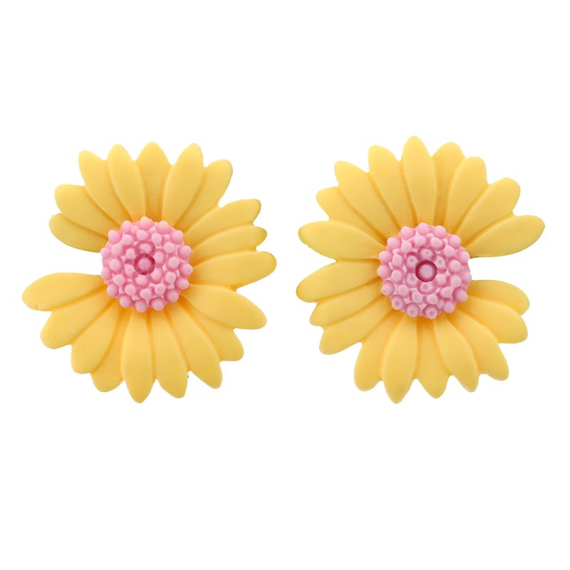 Kulana甜美可爱小清新雏菊耳钉女洋气超仙无耳洞花朵耳夹夏季耳饰