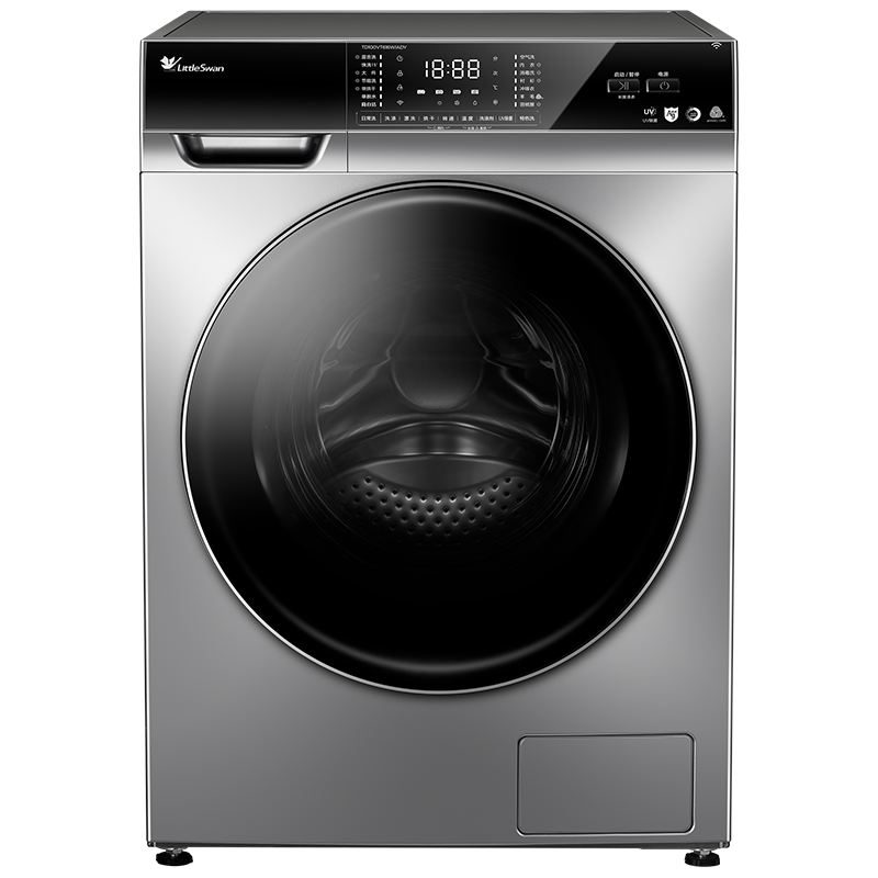 小天鹅(Little Swan)滚筒洗衣机全自动 10KG洗烘一体 超薄 智能投放 TD100VT616WIADY