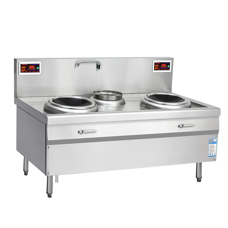 意黛斯(YIDAISI) YDS-8XC3502 双头单尾小炒炉 立式大功率商用电磁炉食堂厨房设备8KW*2 304材质