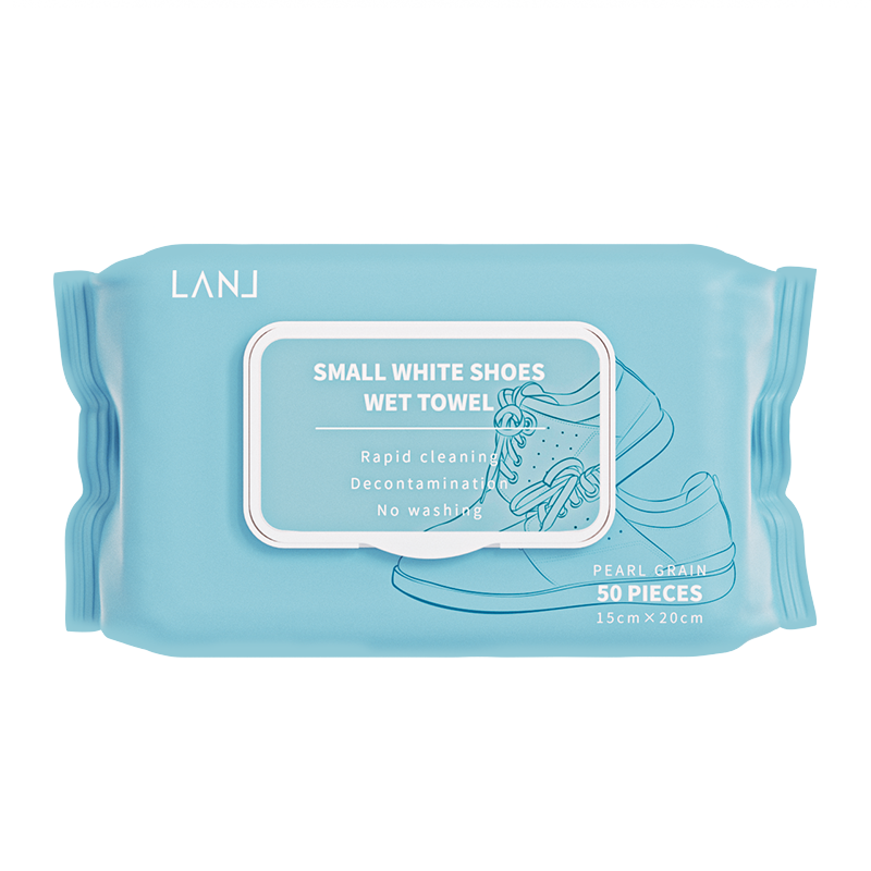 兰家小白鞋湿巾运动小白鞋擦鞋神器免洗清洁洗鞋专用球鞋多用加厚湿纸巾成人儿童宝宝可用大包装50抽*5包