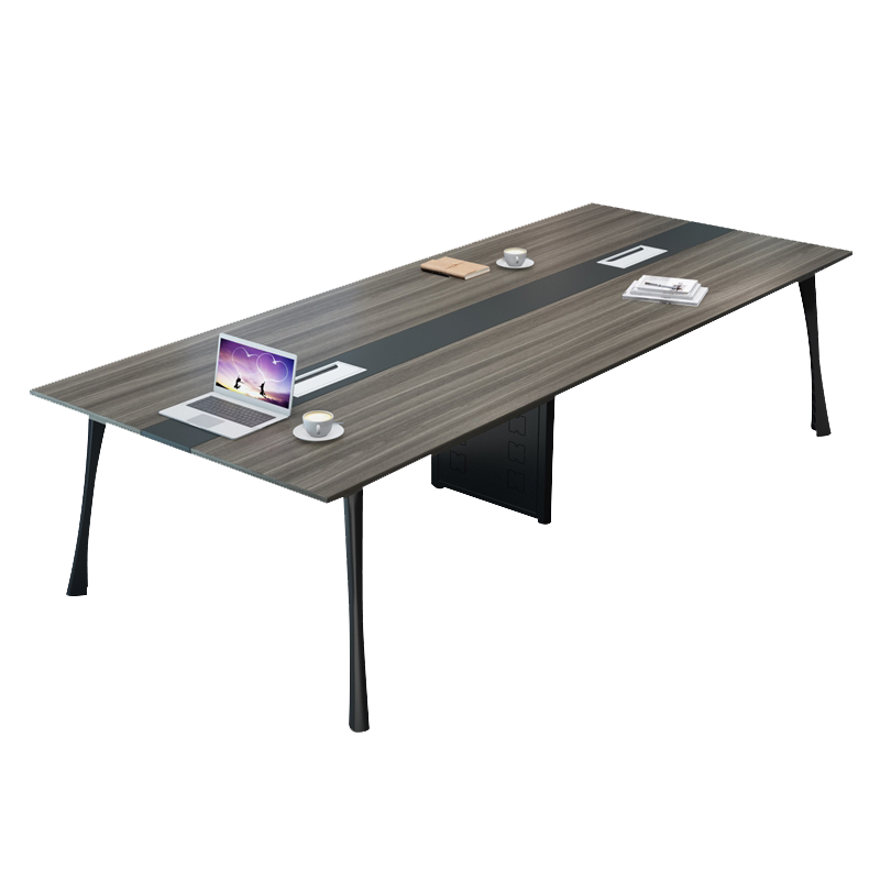 文灵长桌简约现代简易桌子培训接待洽谈室长条马蹄桌1.8米会议桌[工厂现做 7天内发货]