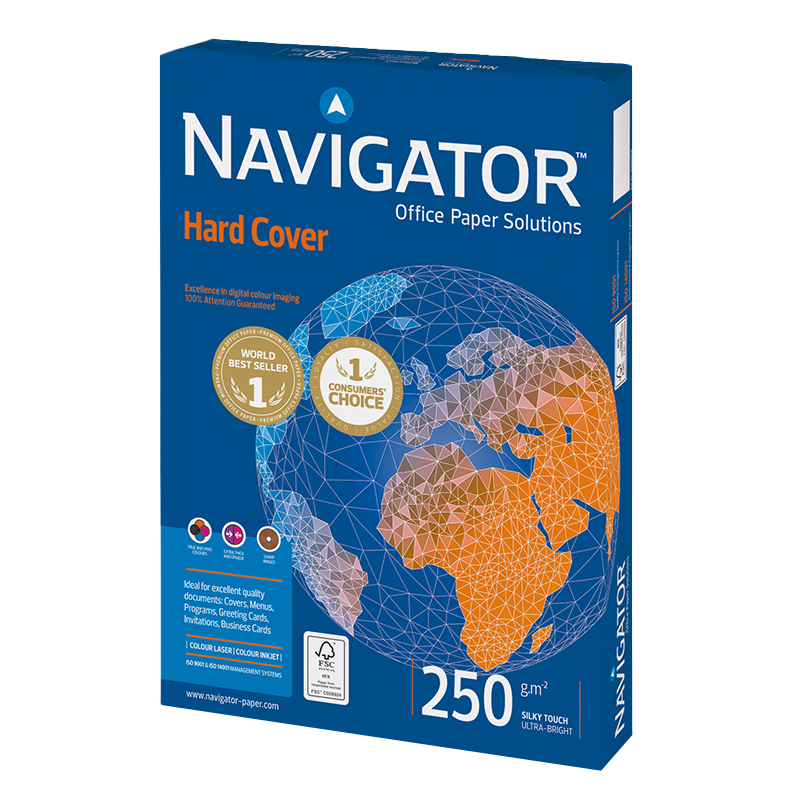 Navigator领航者250g复印纸 125张/包A4双面打印不卡纸纸张性能优越纸质丝滑高档进口办公用纸手工硬卡