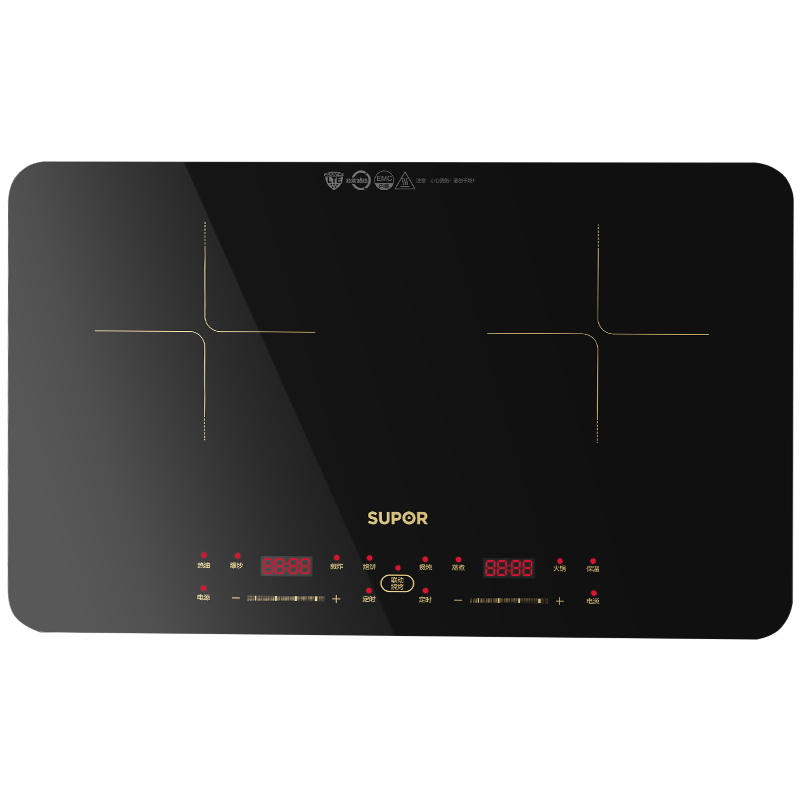 苏泊尔(SUPOR)电磁炉双灶电磁灶家用大功率3500W电磁炉炒菜双头灶家用智能定时C35-IH805